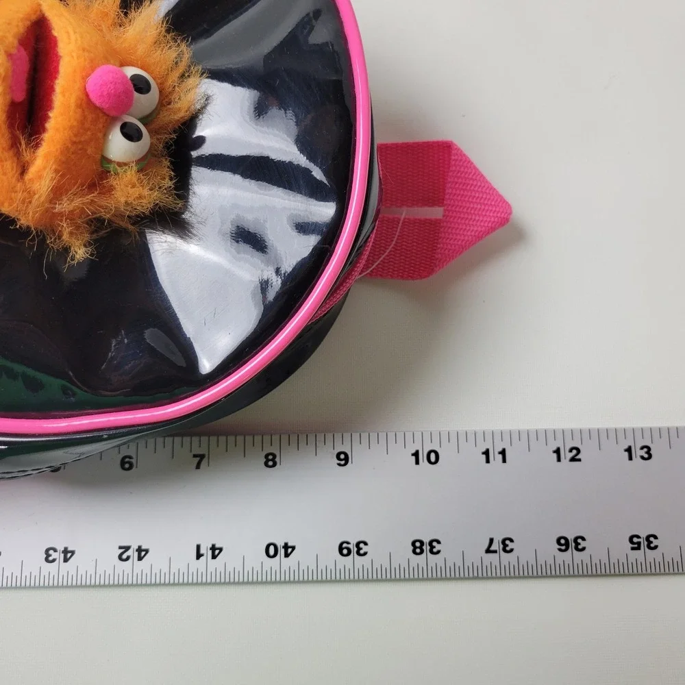 Sesame Street Zoe Mini Backpack Pink Black Vinyl Plush Vintage Kmart NWT